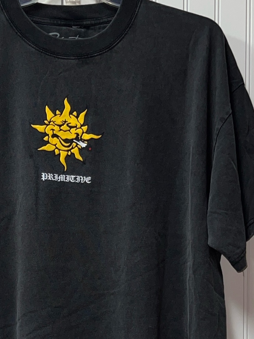 Primitive 420 Sun Heavyweight Oversized Shirt XXL Puff Print Vintage Wash